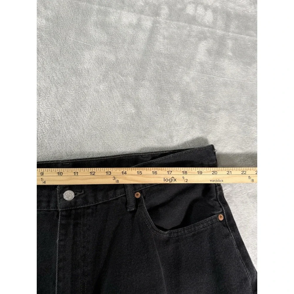 Levis 550 Jeans Mens‎ 42x30 Black Denim Relaxed Fit Tapered Leg